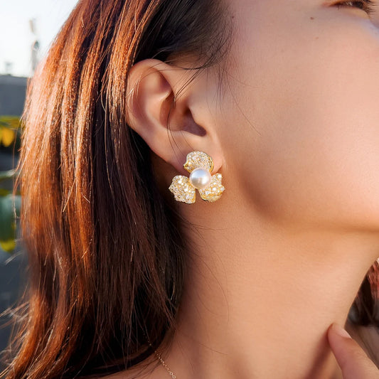 Aurelle 18K Gold Plated Cubic Zirconia Earrings