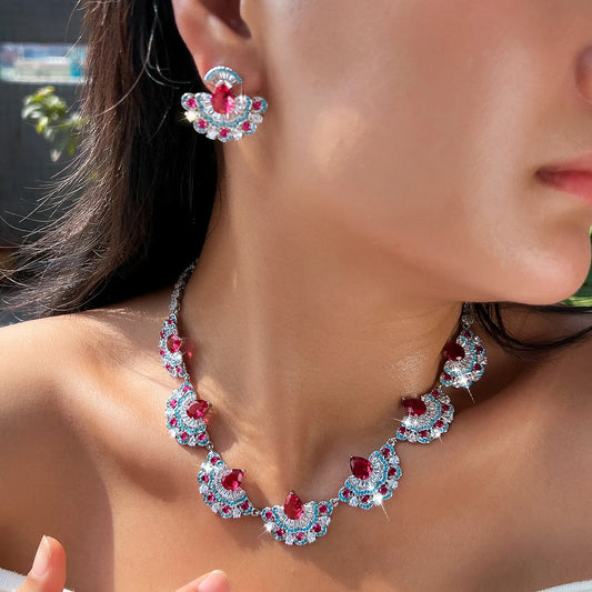 Rosalind Rose-Tone Crystal Jewelry Set