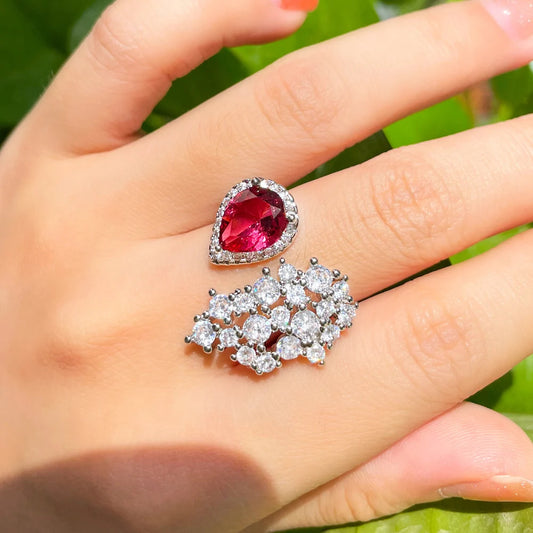 Rouge Drop Crystal Ring