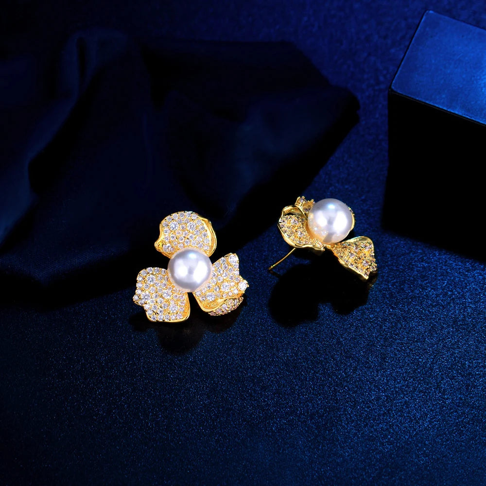 Aurelle 18K Gold Plated Cubic Zirconia Earrings