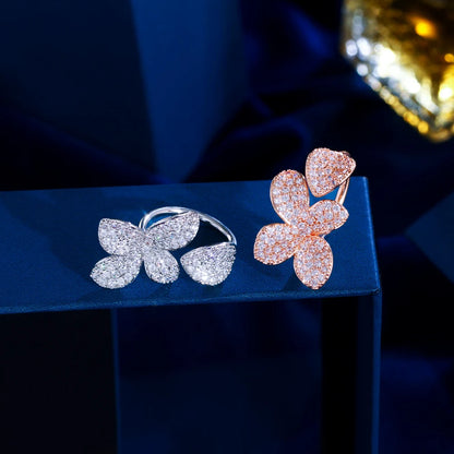 Rosegold Fleur Open Cuff Ring