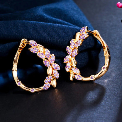 Violette Gold Round Hoop Earrings