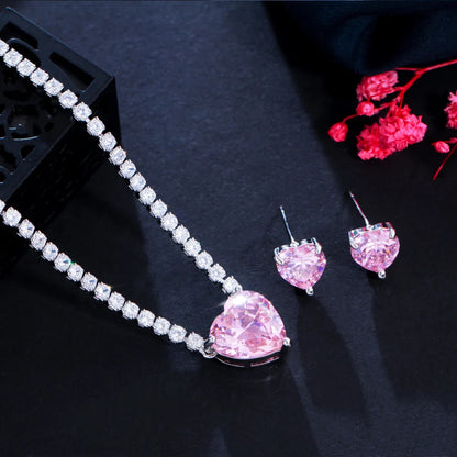 Amoretta Heart Crystal Jewelry Set
