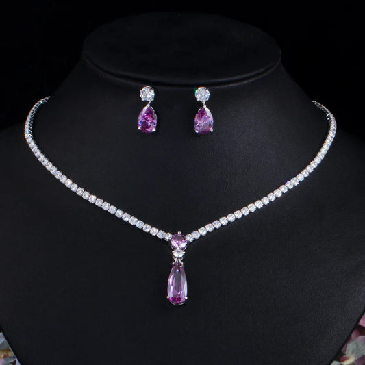 Lavande Purple Crystal Jewelry Set