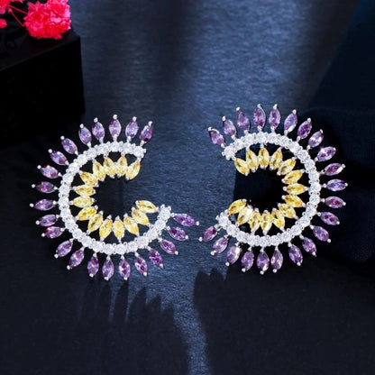 Solara Crescent Stud Earrings