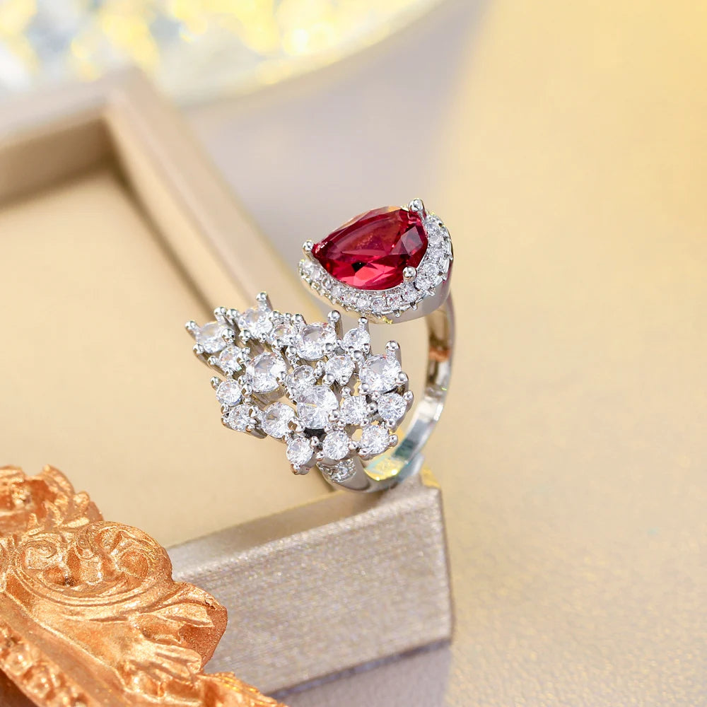 Rouge Drop Crystal Ring