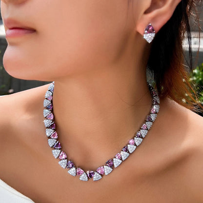 Prisma Triangle Crystal Jewelry Set