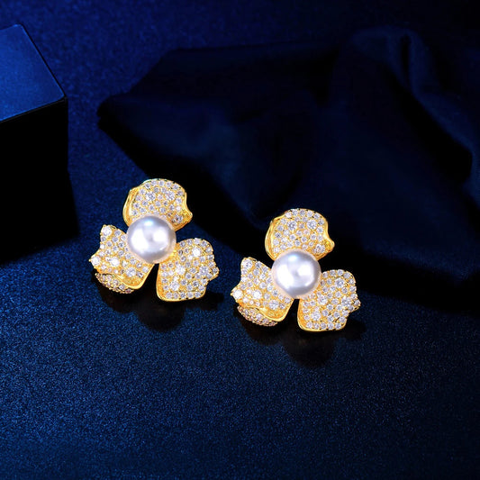Aurelle 18K Gold Plated Cubic Zirconia Earrings