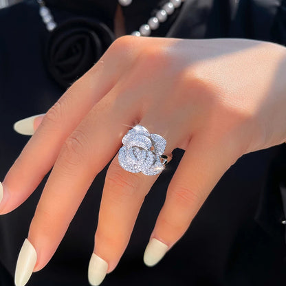 Celeste Bloom Crystal Cocktail Ring