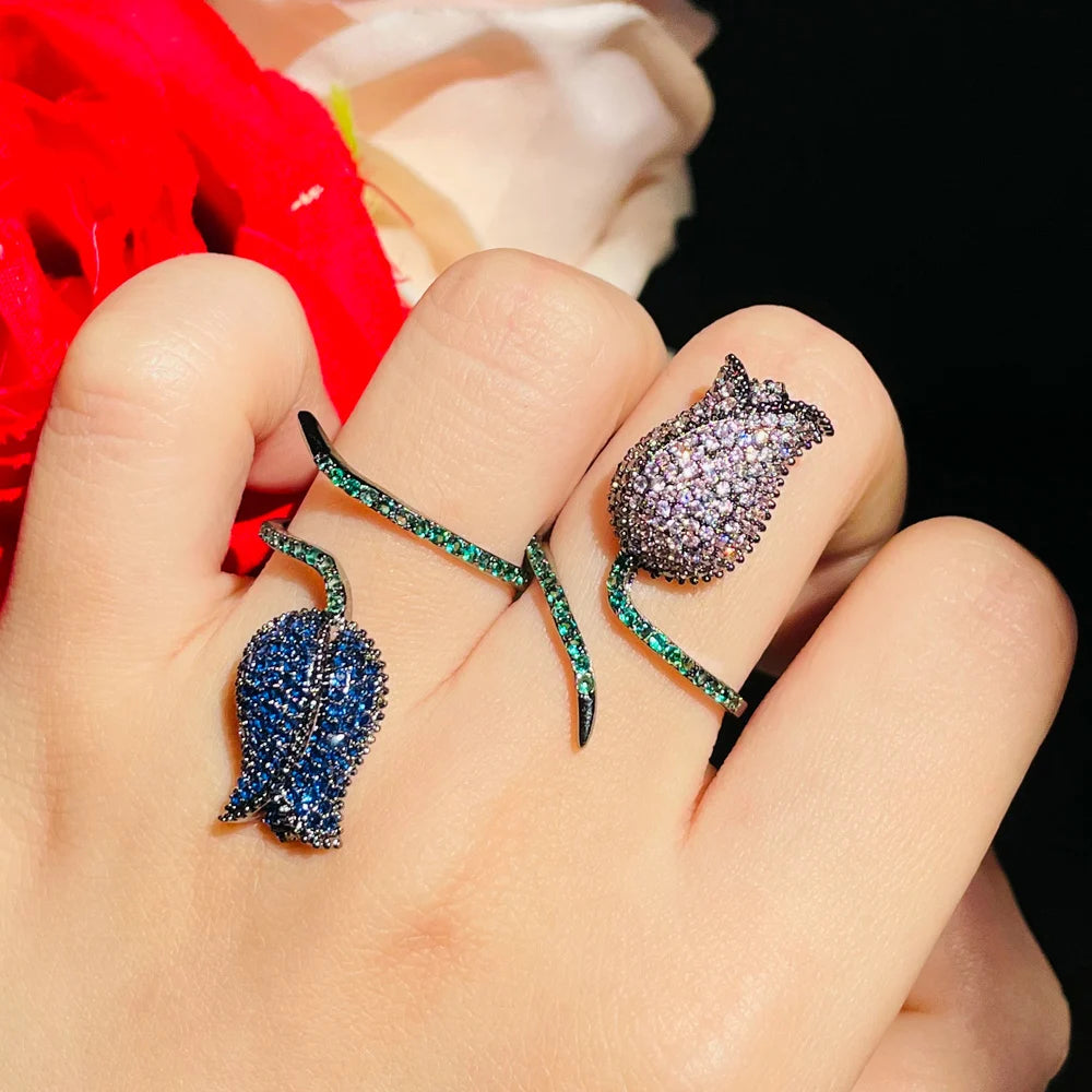 Noir Pink Crystal Ring