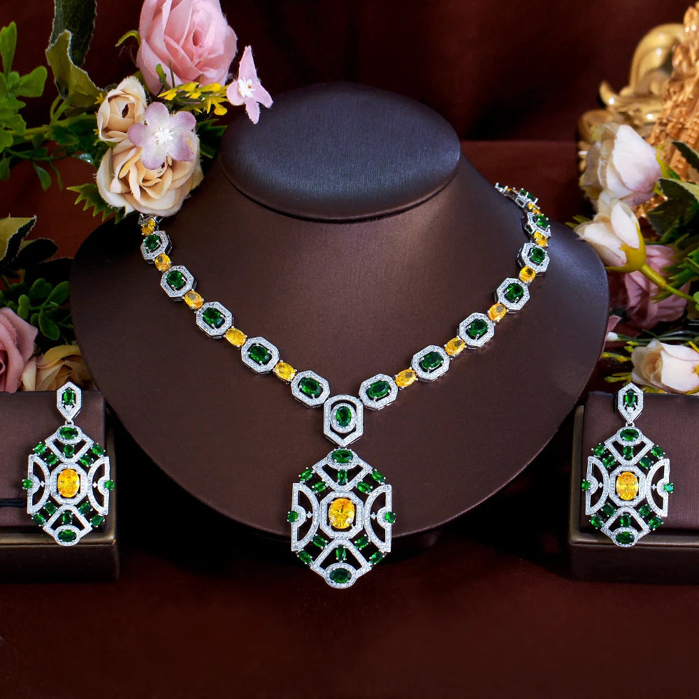 Citrine Crystal Bridal Jewelry Set