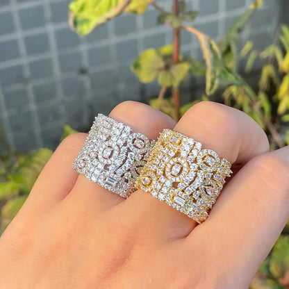 Spark White Gold Crystal Ring