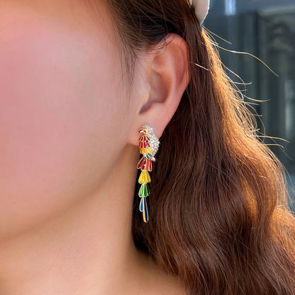 Arcelle Color Feather Earrings