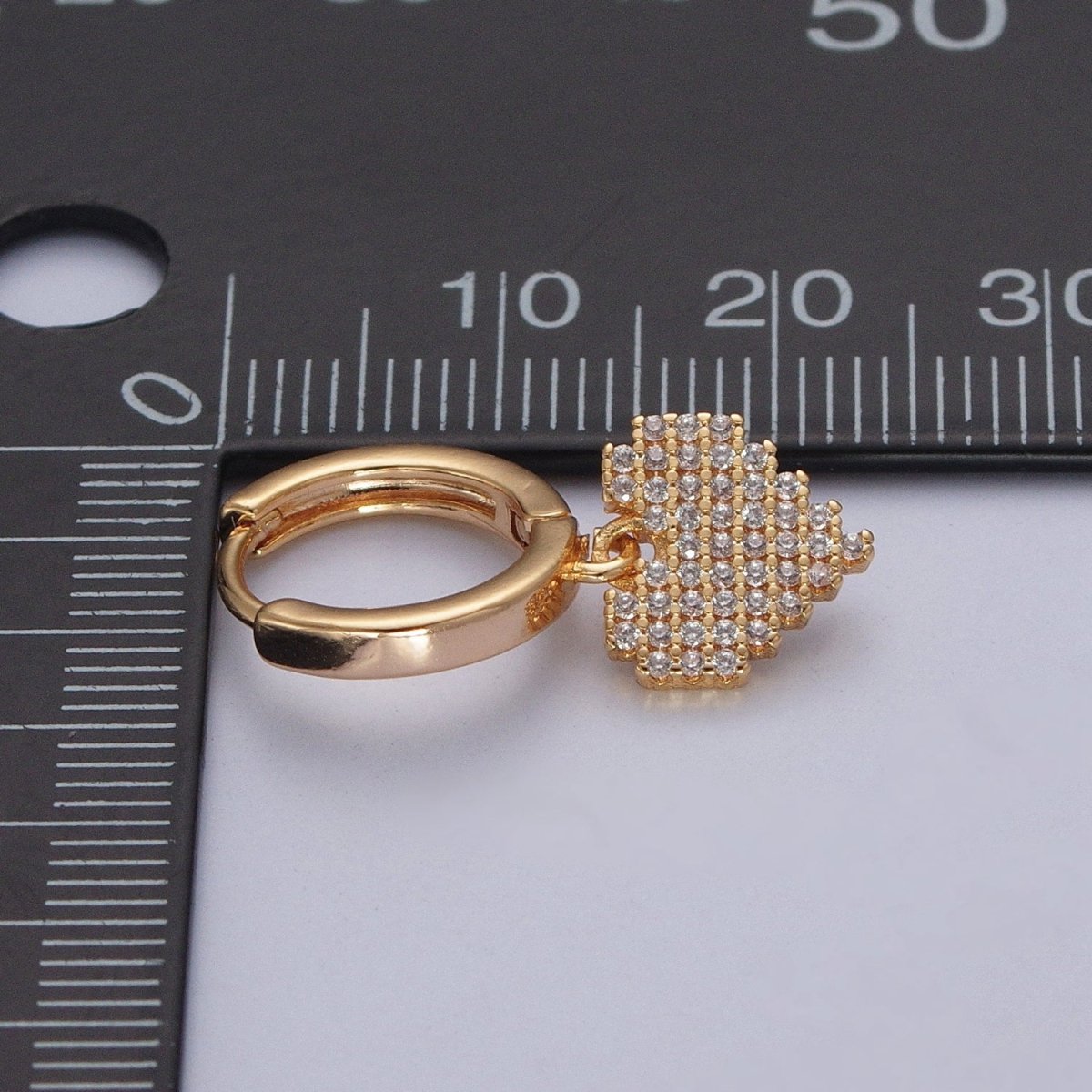 Amora Double Heart Huggie Earrings