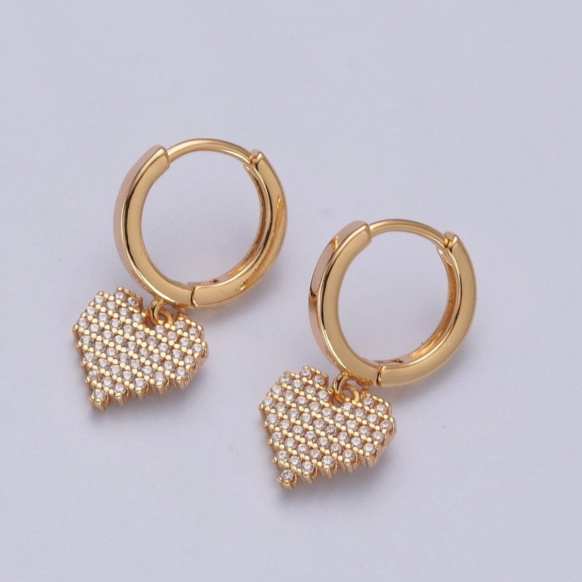 Amora Double Heart Huggie Earrings