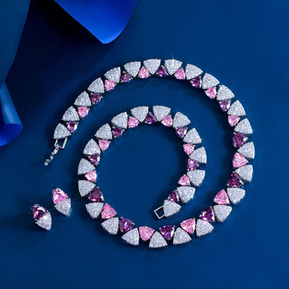 Prisma Triangle Crystal Jewelry Set