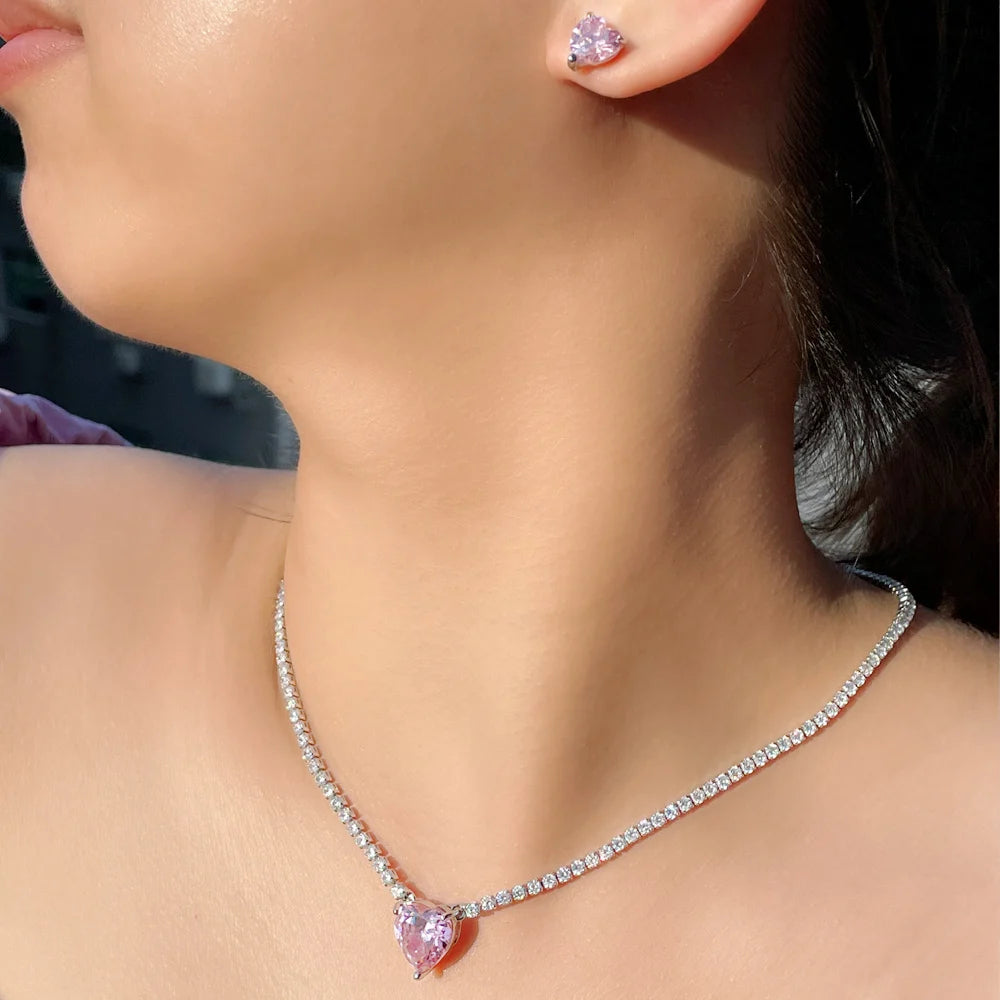 Amoretta Heart Crystal Jewelry Set