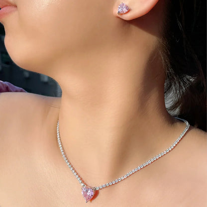 Amoretta Heart Crystal Jewelry Set
