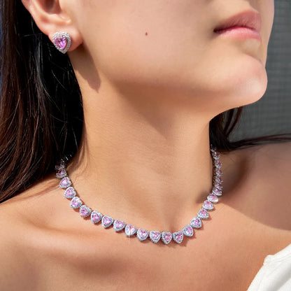 Argenta Silver-Tone Crystal Jewelry Set