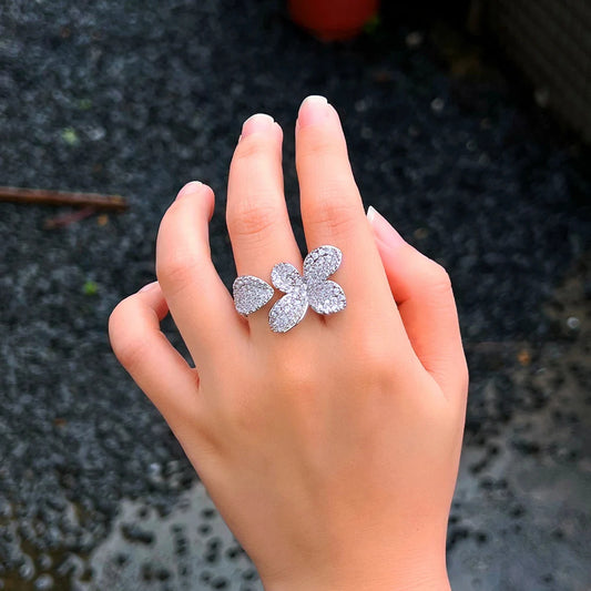 Rosegold Fleur Open Cuff Ring