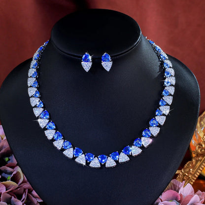 Saphira Blue Crystal Jewelry Set