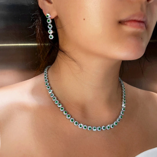 Blanche Pavé Bridal Jewelry Set