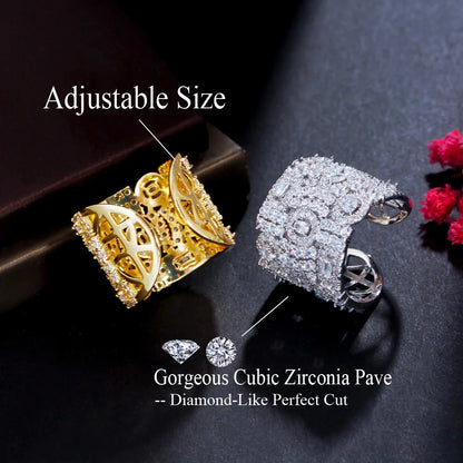Spark White Gold Crystal Ring