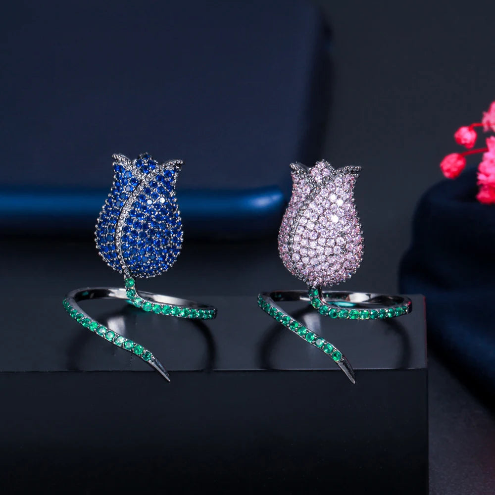 Noir Pink Crystal Ring