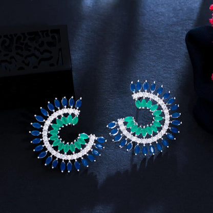 Solara Crescent Stud Earrings