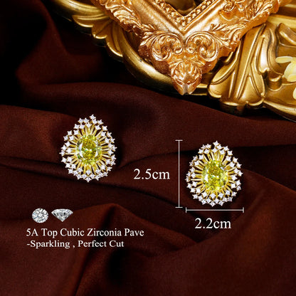 Olivine Firework Stud Earrings