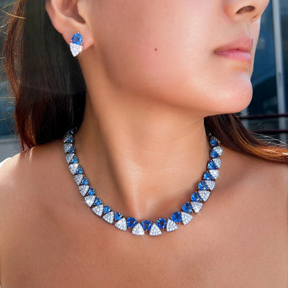 Saphira Blue Crystal Jewelry Set