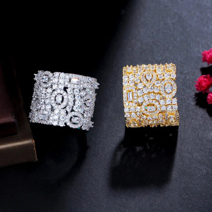 Spark White Gold Crystal Ring