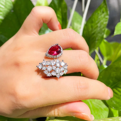 Rouge Drop Crystal Ring