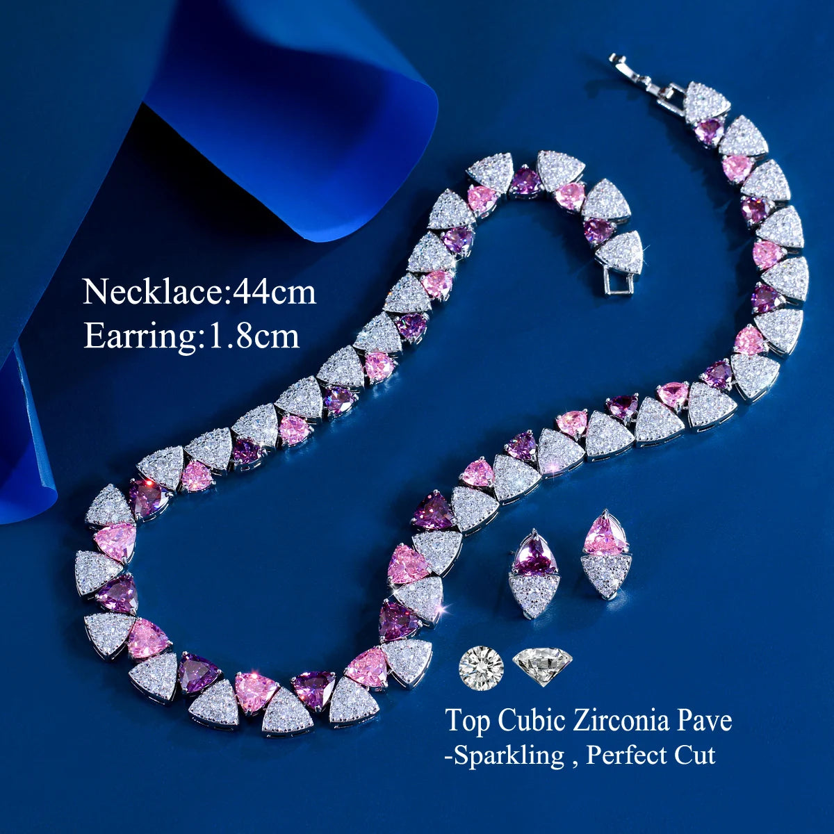 Prisma Triangle Crystal Jewelry Set