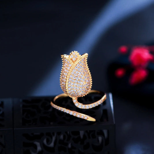 Ivory Rose CZ Ring