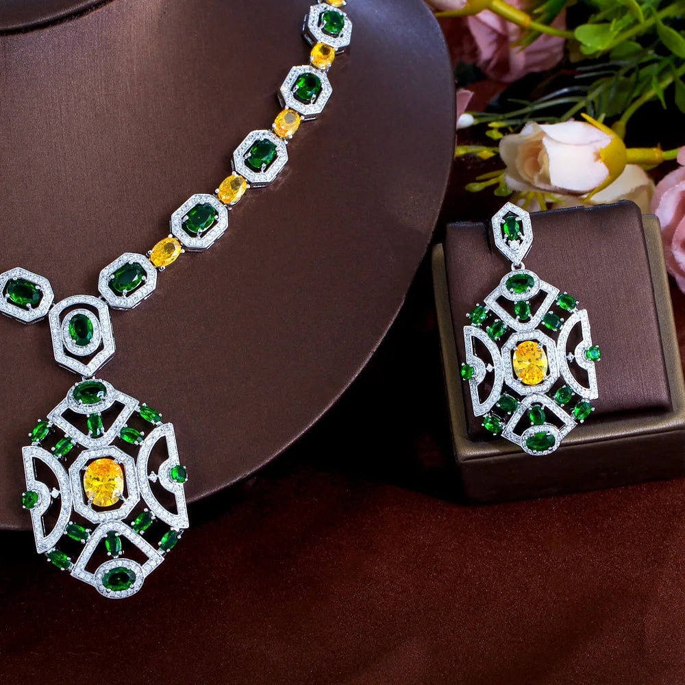 Citrine Crystal Bridal Jewelry Set