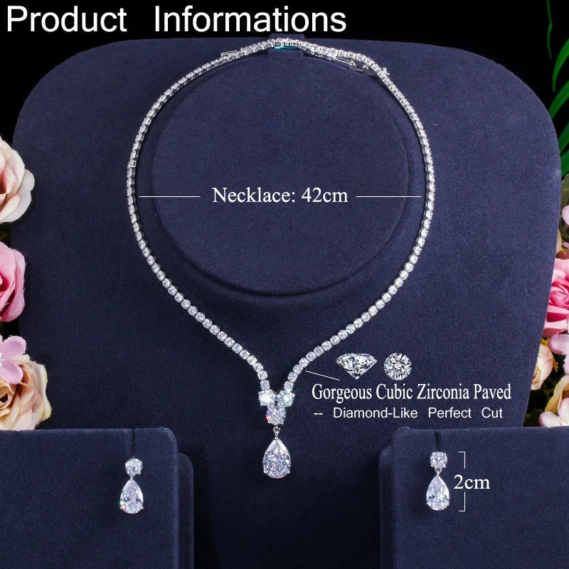 Rosée Waterdrop Crystal Pendant Set