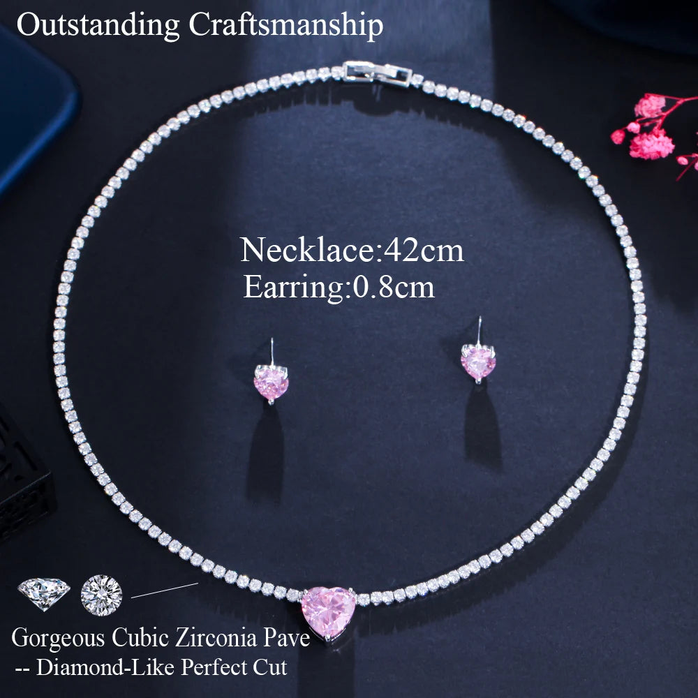 Amoretta Heart Crystal Jewelry Set