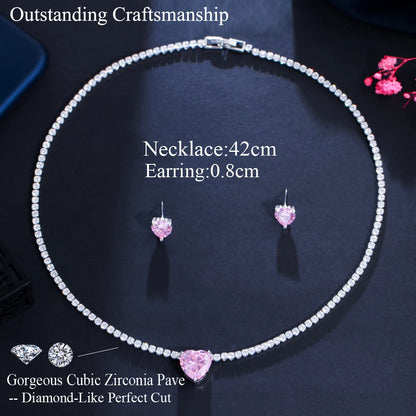 Amoretta Heart Crystal Jewelry Set