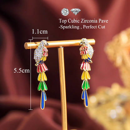 Arcelle Color Feather Earrings