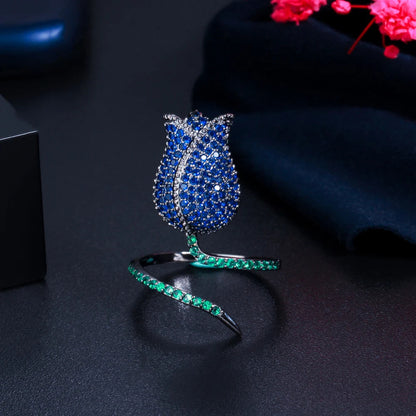Noir Pink Crystal Ring