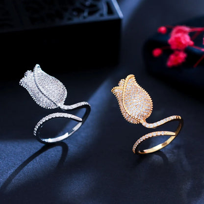 Ivory Rose CZ Ring