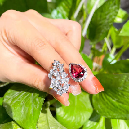 Rouge Drop Crystal Ring