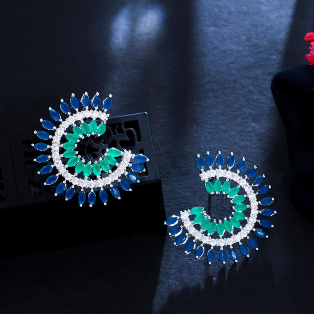 Solara Crescent Stud Earrings