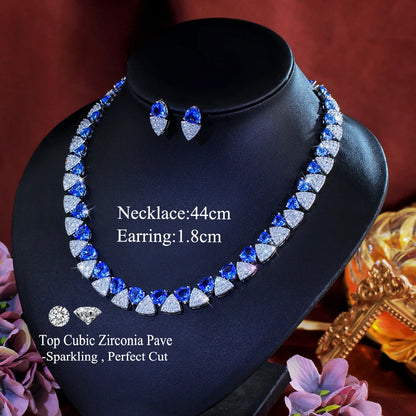 Saphira Blue Crystal Jewelry Set