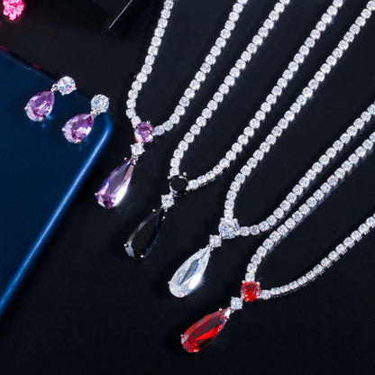 Lavande Purple Crystal Jewelry Set