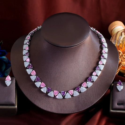 Prisma Triangle Crystal Jewelry Set