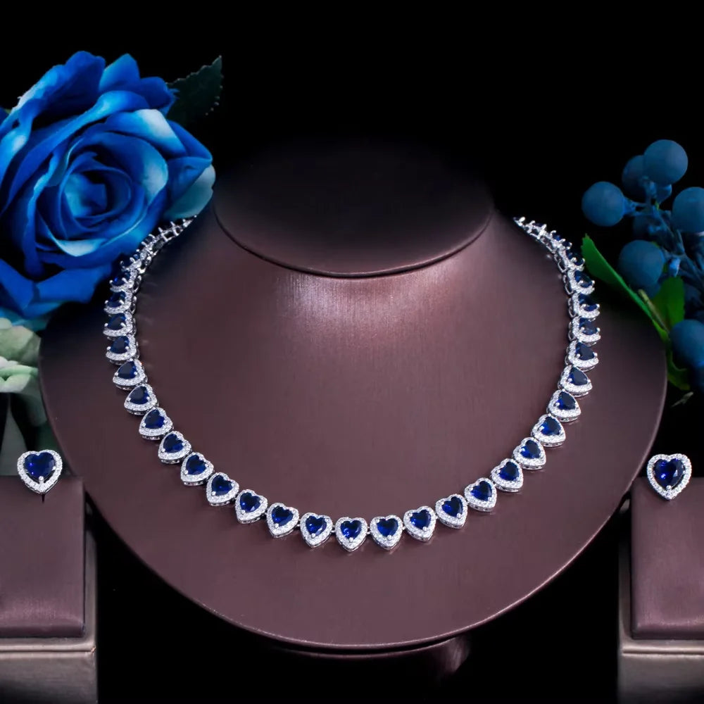Argenta Silver-Tone Crystal Jewelry Set