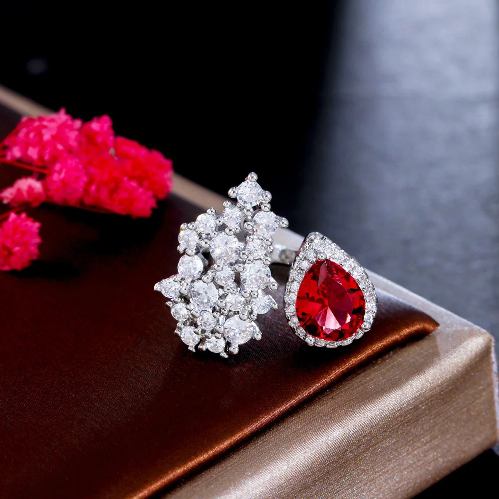 Rouge Drop Crystal Ring