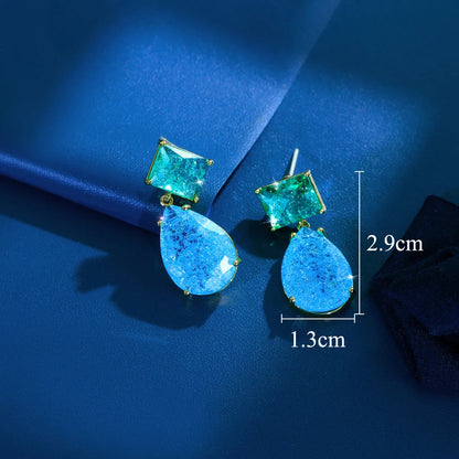 Verdelle Crackle Teardrop Earrings
